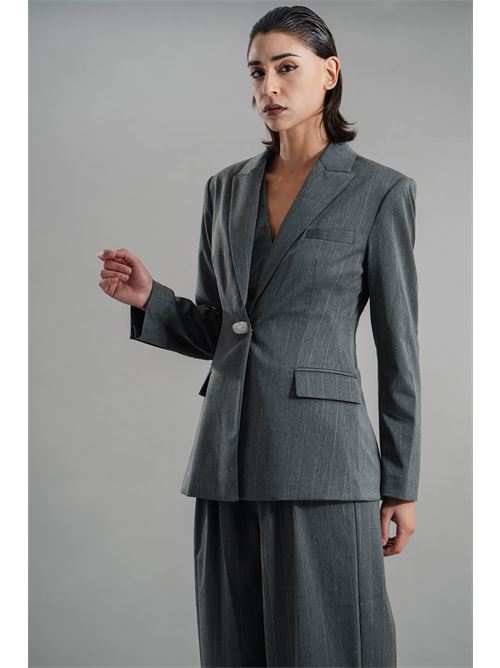 Giacca gessato in lurex Twenty Fourhaitch | NORMA GIACCAGRIGIO LUREX